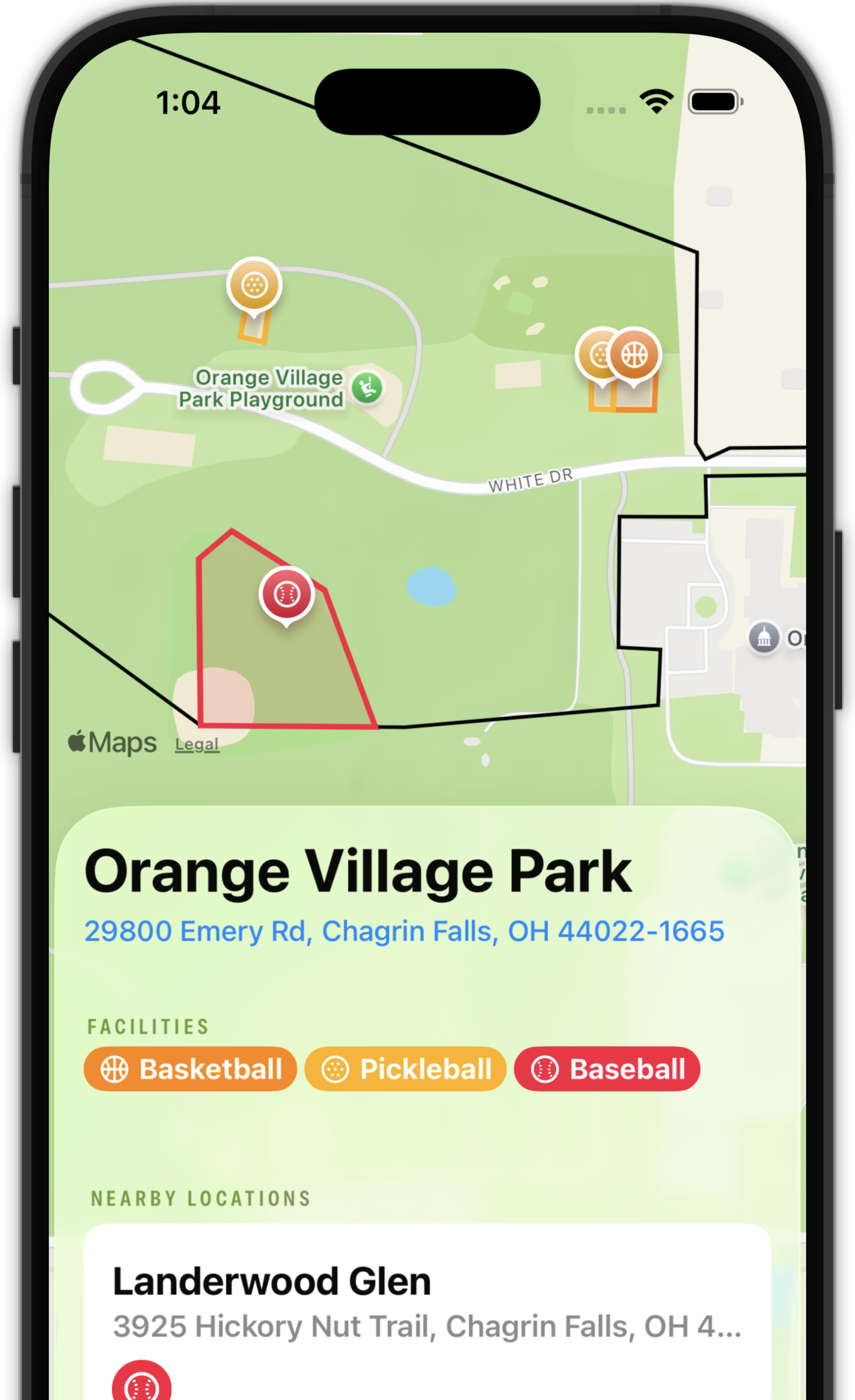 Rec Sports mobile app